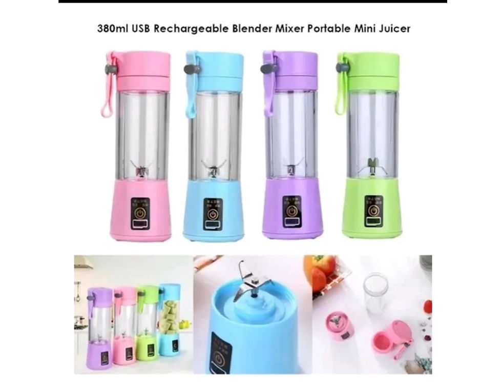 Miniatura: Mini Liquidificador Portátil Juicer Cup 4 Lâminas Usb