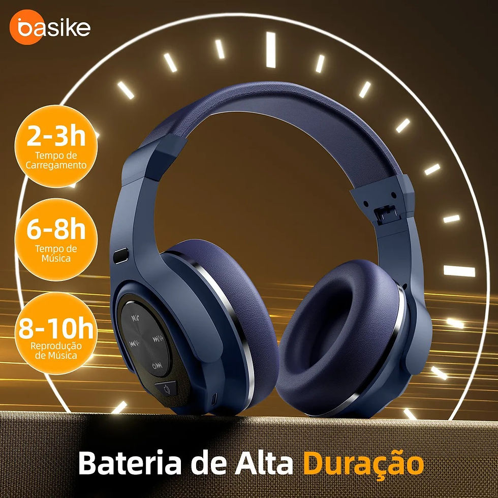 Miniatura: Fone De Ouvido Bluetooth C/ Led, Sem Fio, Rádio, Cartão Sd Cor Azul