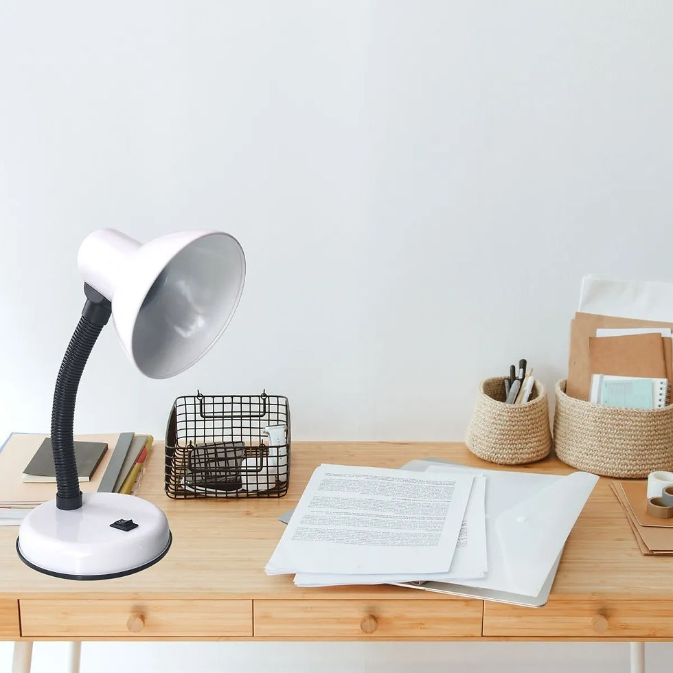 Miniatura: Luminária Mesa Lâmpada Led Abajur 35cm Quarto Bancada Cúpula Branco |