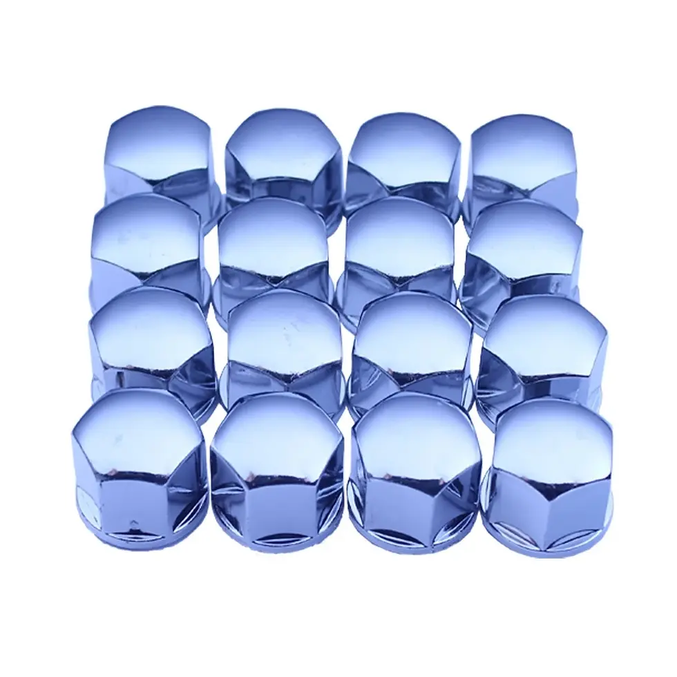 Capa de Parafuso para Roda Universal Cromado 17mm - 16 peças