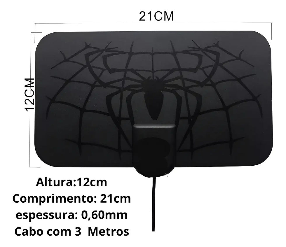 Miniatura: Antena Digital 4k Interna Hdtv Uhf Vhf Amplificador Sinal