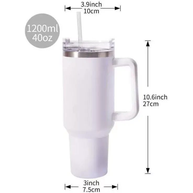 Miniatura: Copo Térmico 1200ml Quencher Canudo Tampa Antivazamento Alça Conforto Ideal Viag