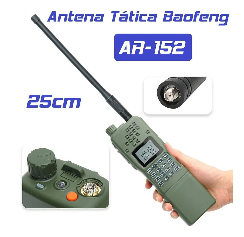 Miniatura: Antena Tática 25cm De Alto Ganho Baofeng Ar-152 Sma-f Vhf/uhf