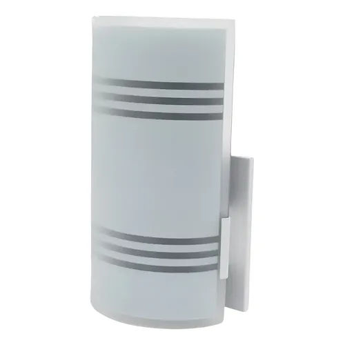 Arandela 1 Lâmpada Luminária Parede Externa Branco Moderna