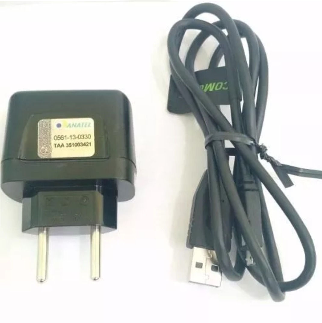 Carregador V8 Micro USB Compativel Moto G Moto X 850 Mah Bivolt Com Cabo