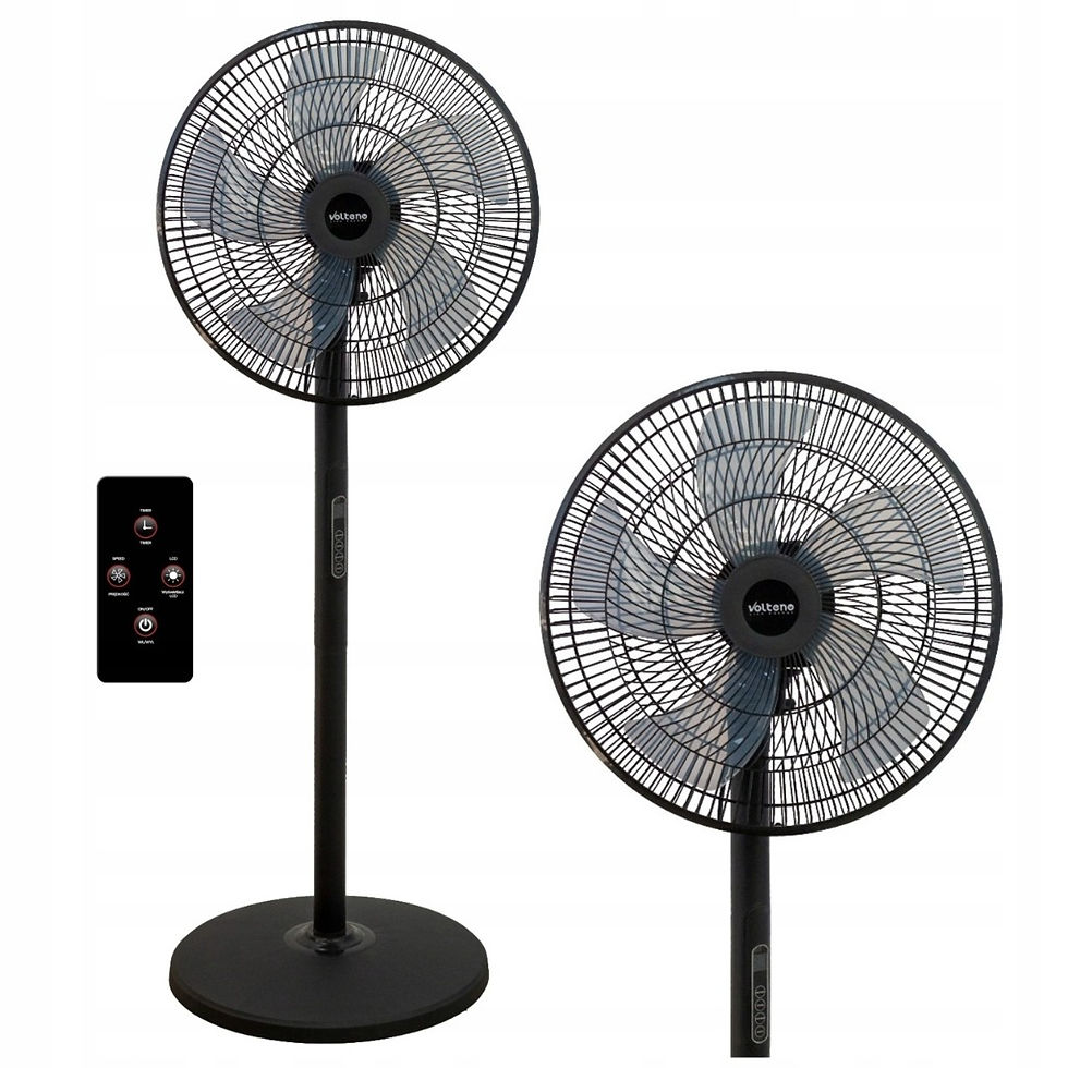 Miniatura: Ventilador De Coluna Com 8 Velocidades Controle  Preto / Branco Diâmetro 40 Cm