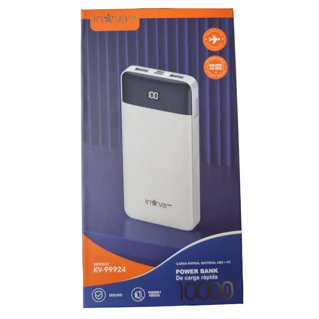Powerbank Inova 10000 mAh Carga Rápida