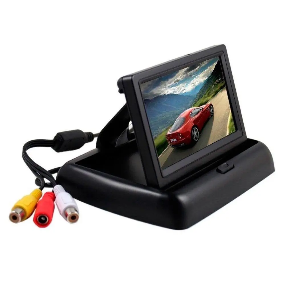 Monitor Automotivo Tela Retrátil Lcd de 4.3" TFT usar com camera de ré