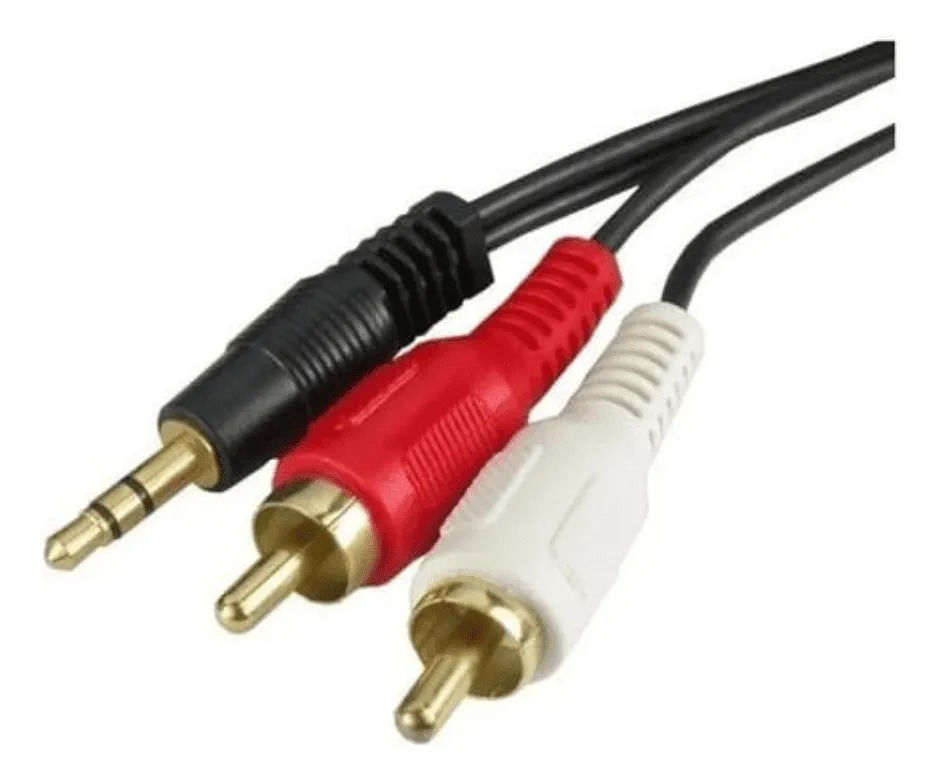 Miniatura: Cabo De Áudio Auxiliar P2 Macho Para 2 Rca Macho 1,5 Metros