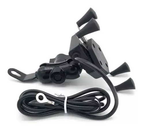 Miniatura: Suporte Garra Para Motos Com Carregador Usb Universal N90