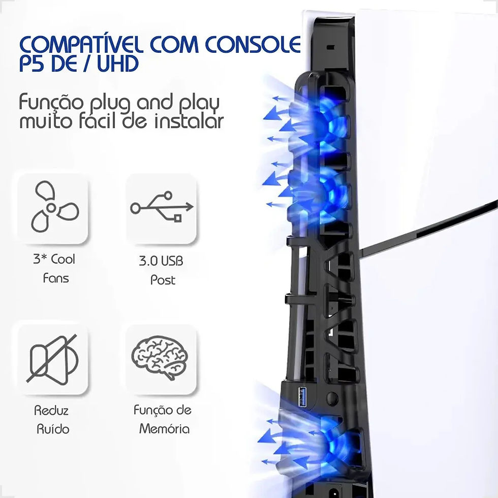 Miniatura: Cooler Externo Dobe Tp5-3538 Led - 3 Ventiladores Usb