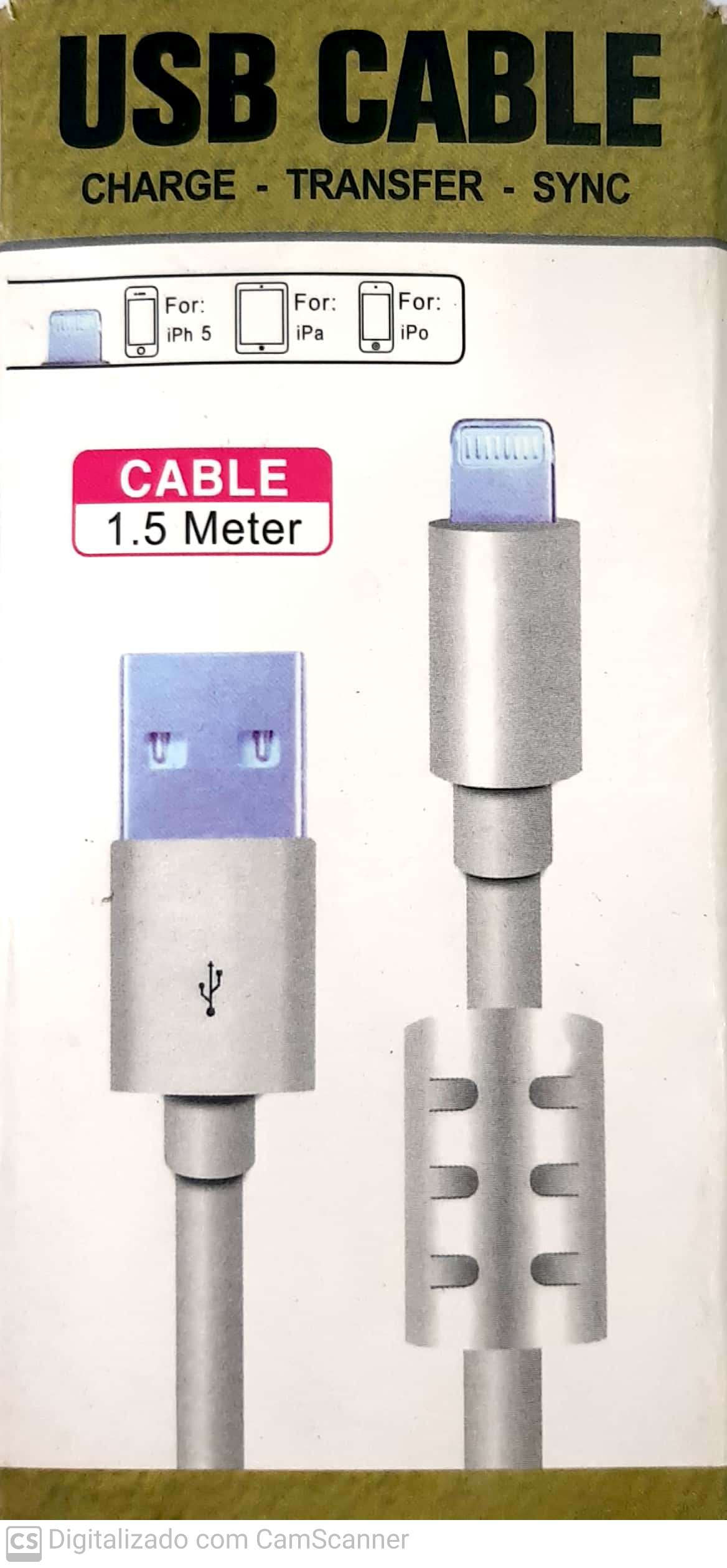 Cabo Carregador IOS Reforçado 1 ,50 m