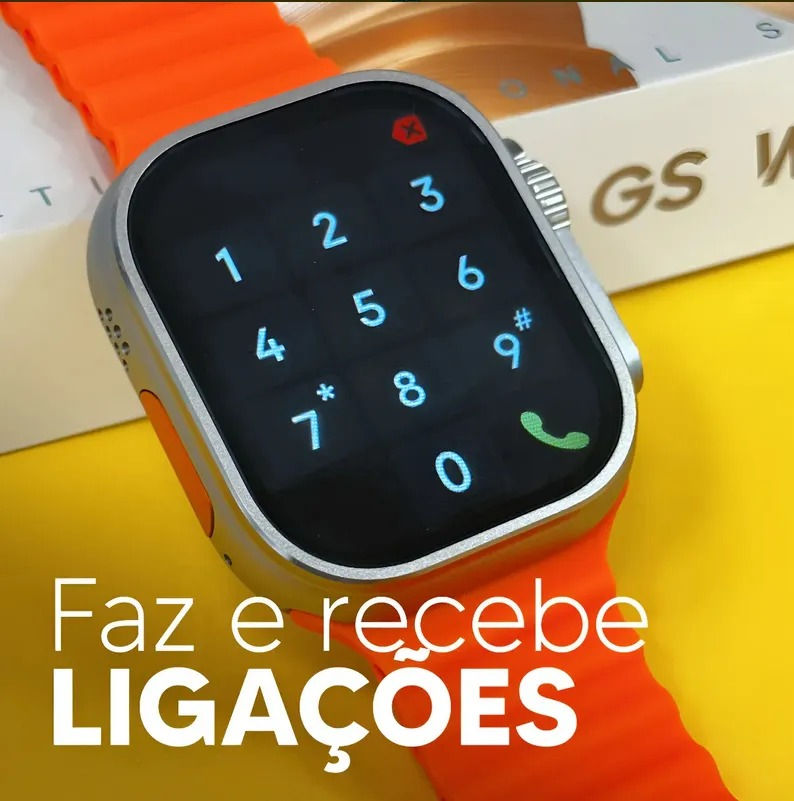 Miniatura: Relógio Inteligente  S9 Ultra  Smart Watch  Series 9 Prateado Laranja Prateado