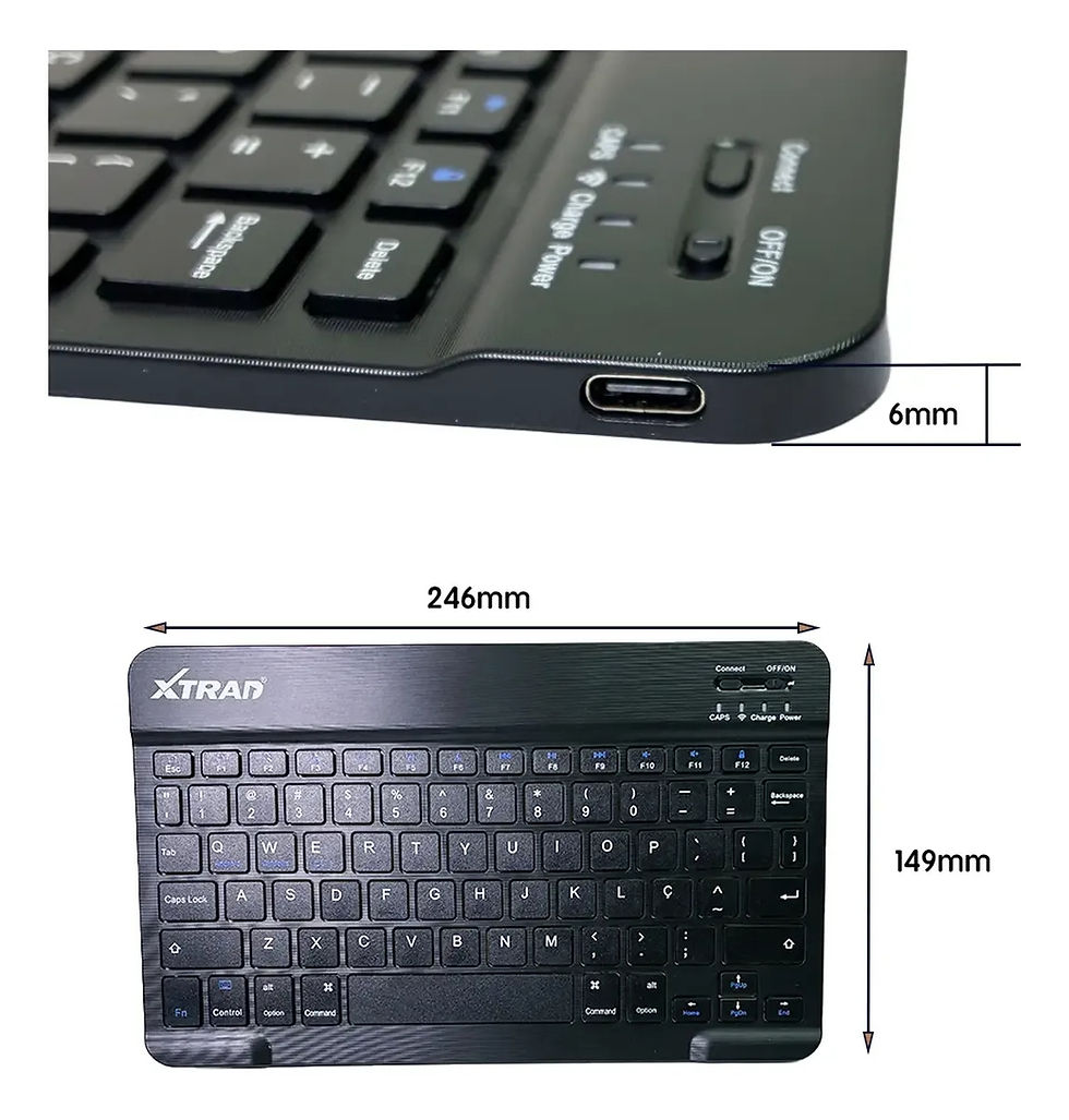 Miniatura: Kit Teclado Ultra Fino Mouse Sem Fio Bluetooth Recarregável