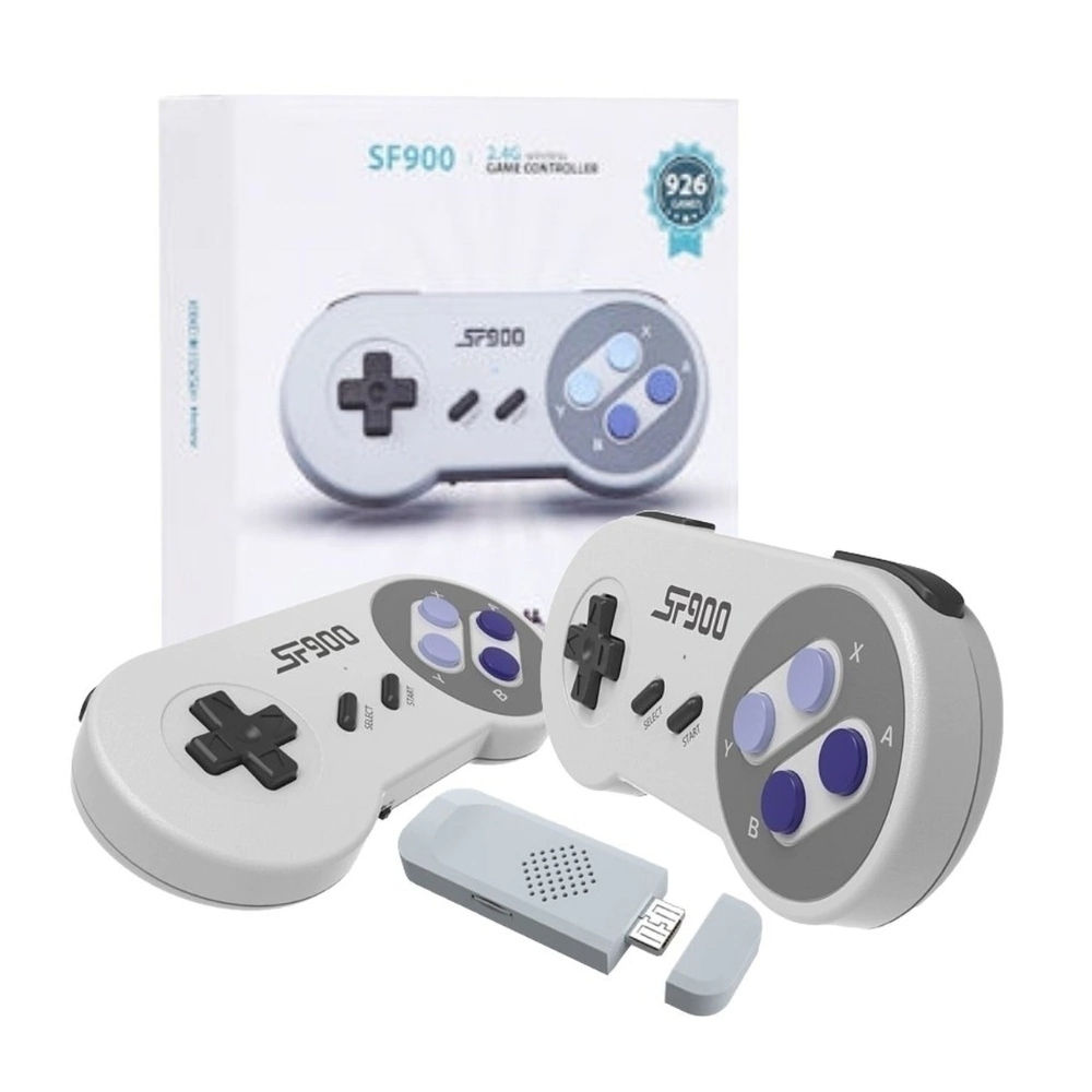 Mini console retro SF900 Gamestick (jogos de Super Nintendo SNES e NES)