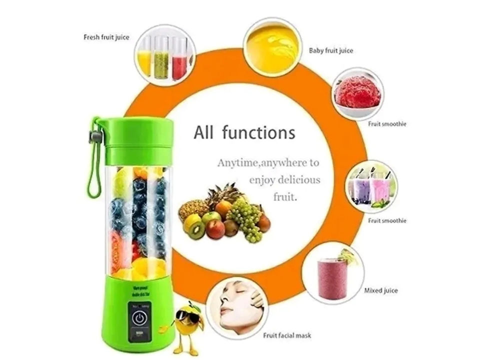 Miniatura: Mini Liquidificador Portátil Juicer Cup 4 Lâminas Usb