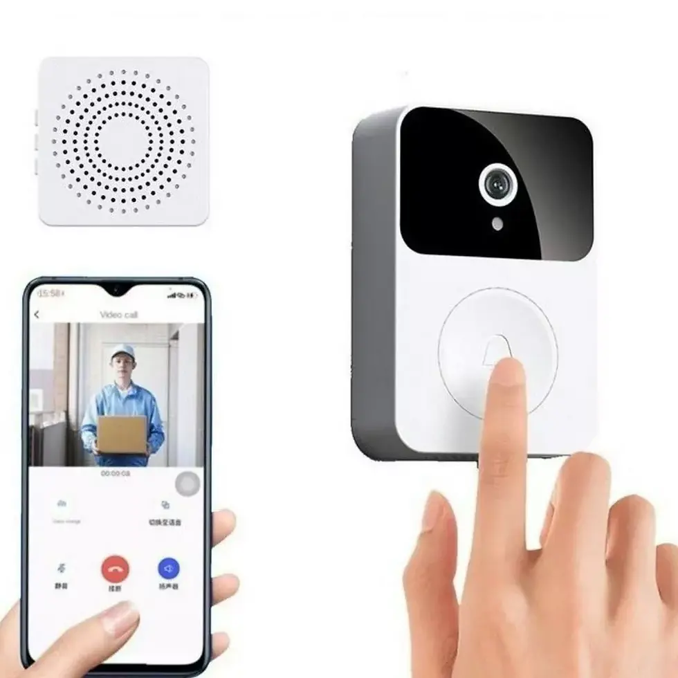 Miniatura:  Campainha Inteligente com Câmera wifii Sem fio Residencial /Atende Pelo