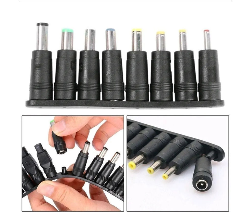 Aptador Para Fonte Com 8 Pcs Universal AC DC Carregado( elatorio )