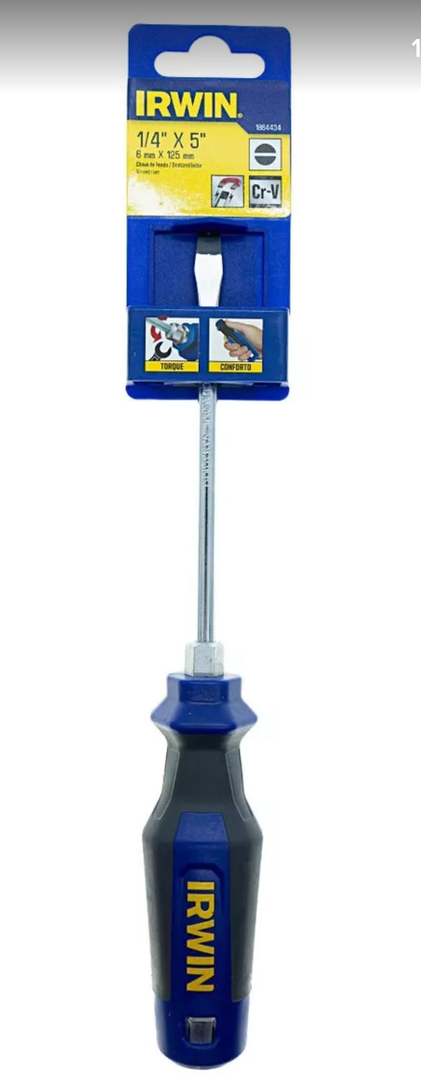 Chave Fenda 1/4 X 5 Polegadas Pro Confort Irw