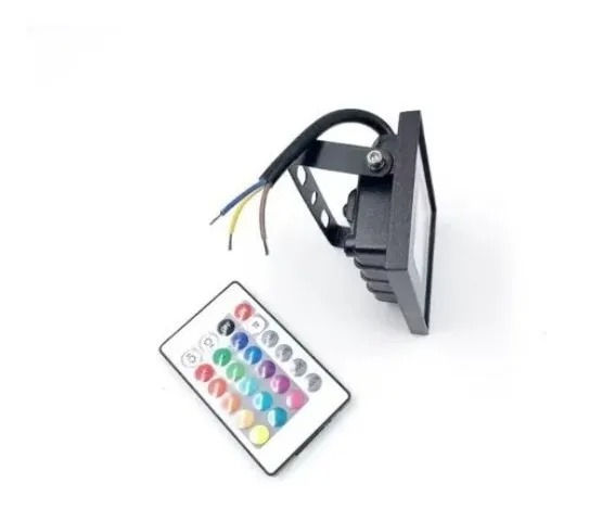 Miniatura: Refletor 10W Led  RGB Bivolt  Colorido C/Controle Remoto