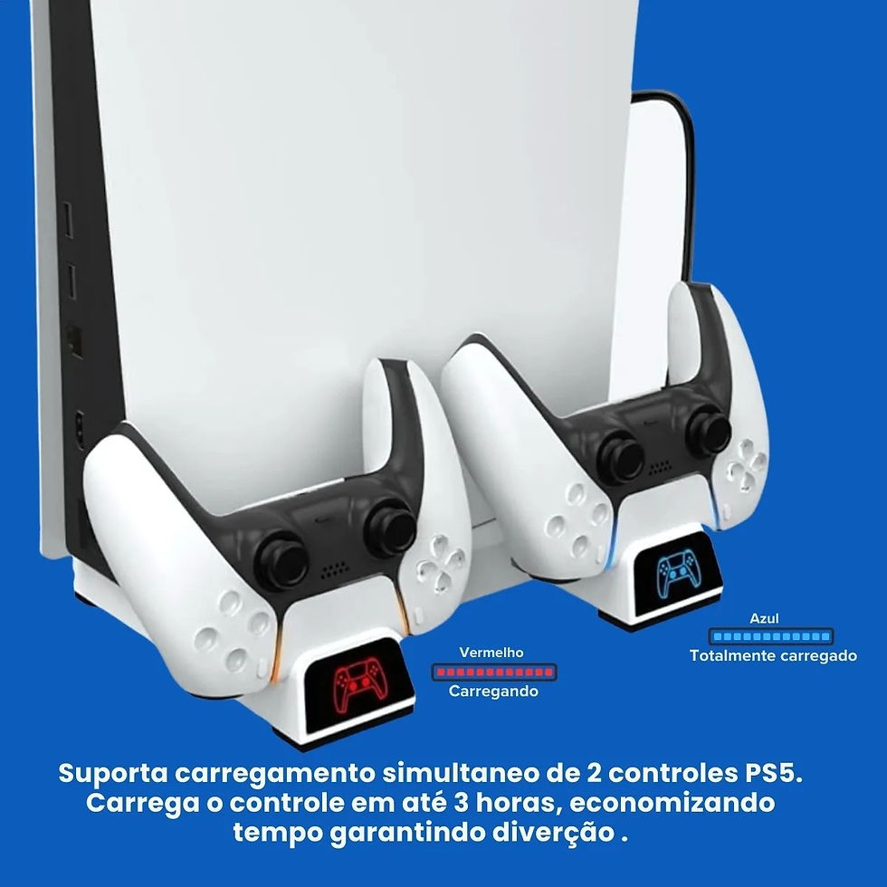 Miniatura: Base Cooler Refrigeração Suporte Para Ps5 Carrega Controle