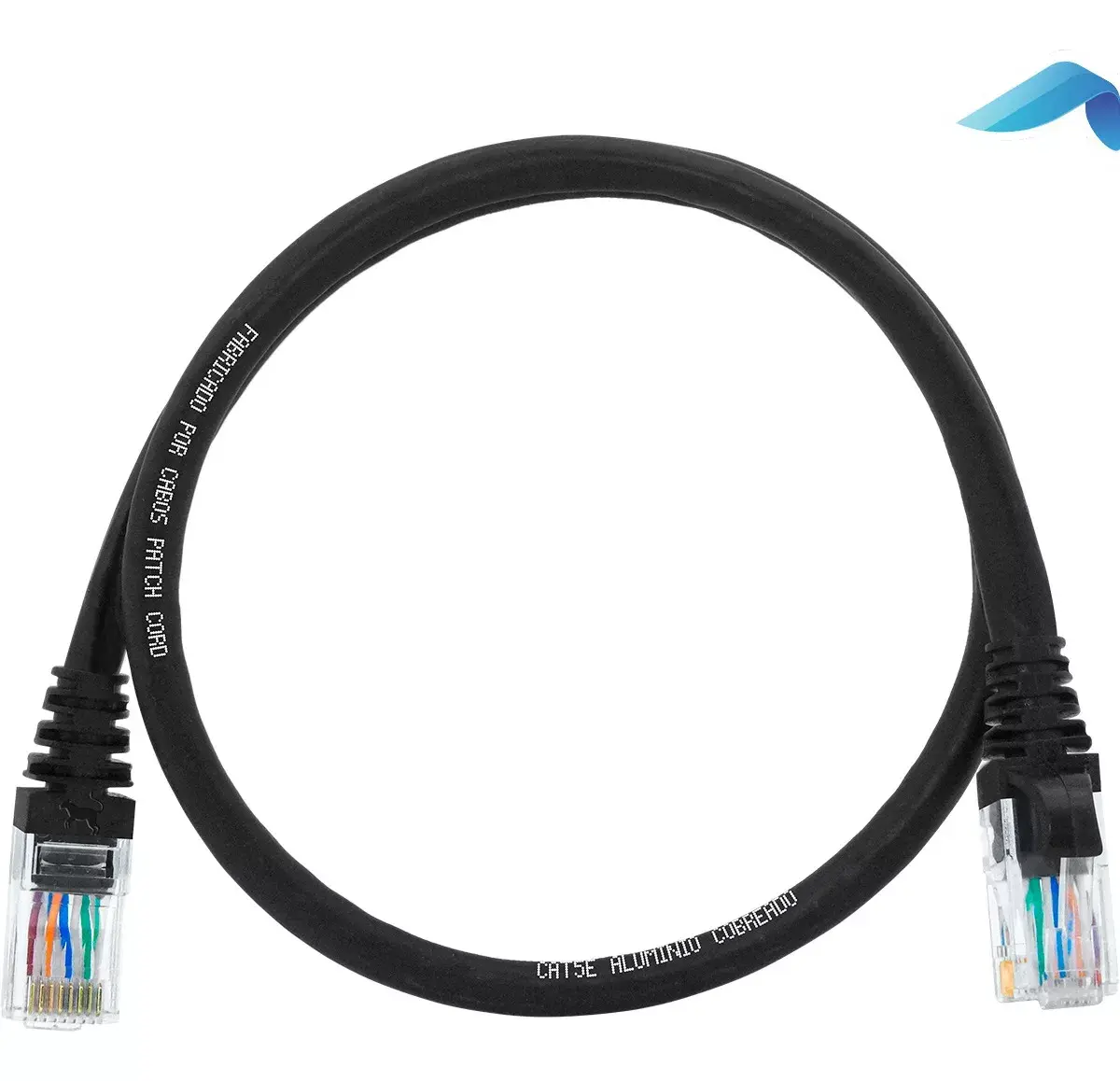Cabo Rj-45 Cat5e 50cm Preto