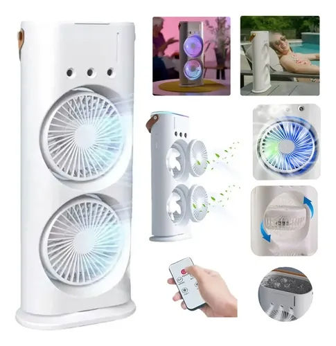 Ventilador Climatizador De Ar Frio Torre Gira 180° Portátil Usb ( Não é Recarreg