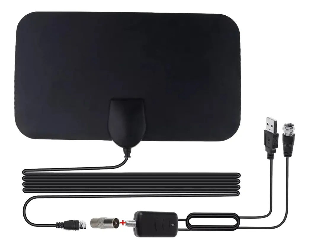 Antena Digital 4k Interna Hdtv Uhf Vhf Amplificador Sinal
