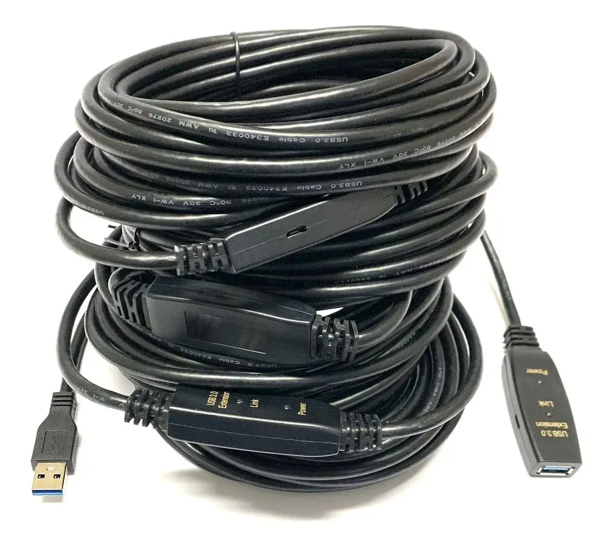 Extensão Usb 3.0 Ativo Repetidor Macho Fêmea 30 Metros