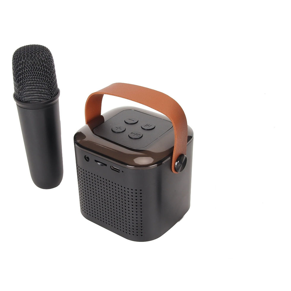 Miniatura: Mini Karaoke Machine Portable Speaker Wireless Cor Preto
