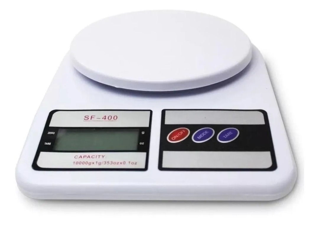 Balança de cozinha digital Electronic SF-400 pesa até 10kg branco