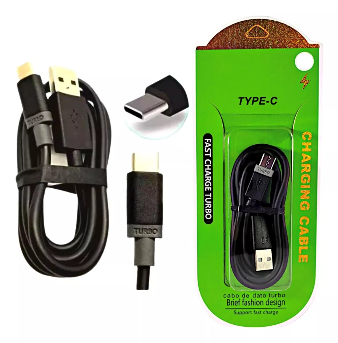 Cabo Carregador Rápido Turbo Power USB, Tipo C, 1 metro25w