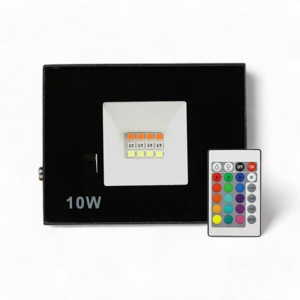 Miniatura: Refletor 10W Led  RGB Bivolt  Colorido C/Controle Remoto