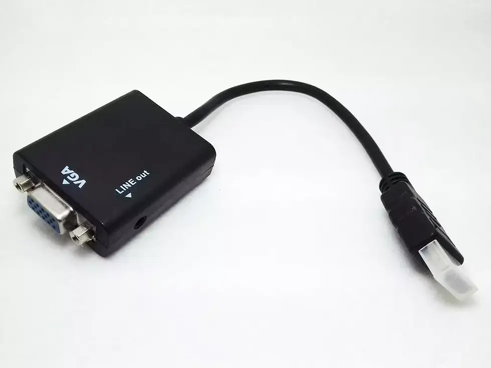 Miniatura: Adaptador Conversor HDMI Para VGA Com Saída P2 De Áudio