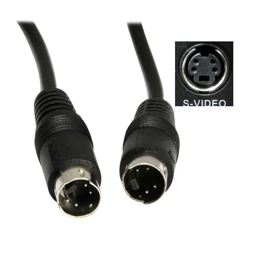 Cabo Mini-Din Super Vídeo S-video 4 Pinos