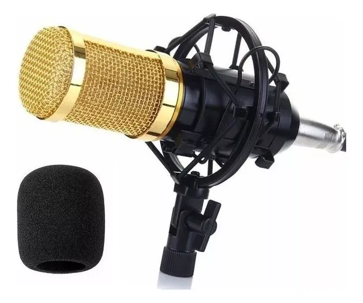 Miniatura: Kit Microfone Condensador Bm800 Profissional Youtube Estúdio A9 Cor Preto