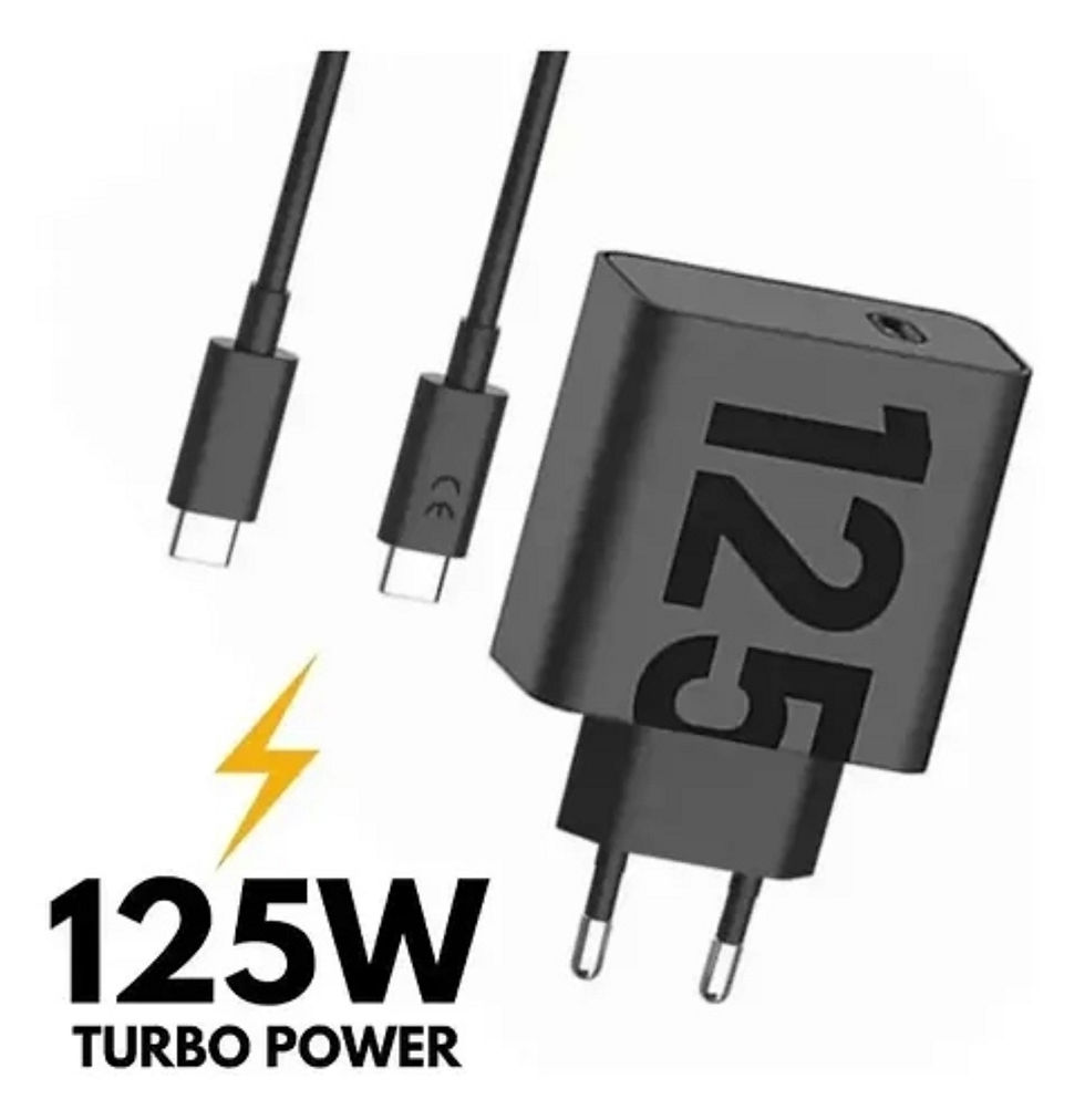 Miniatura: Carregador Turbo 125W Duo + Cabo USB-C / USB-C - Bivolt