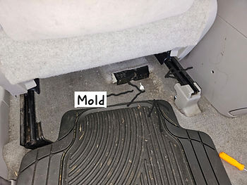 Mold removal in vehicle
