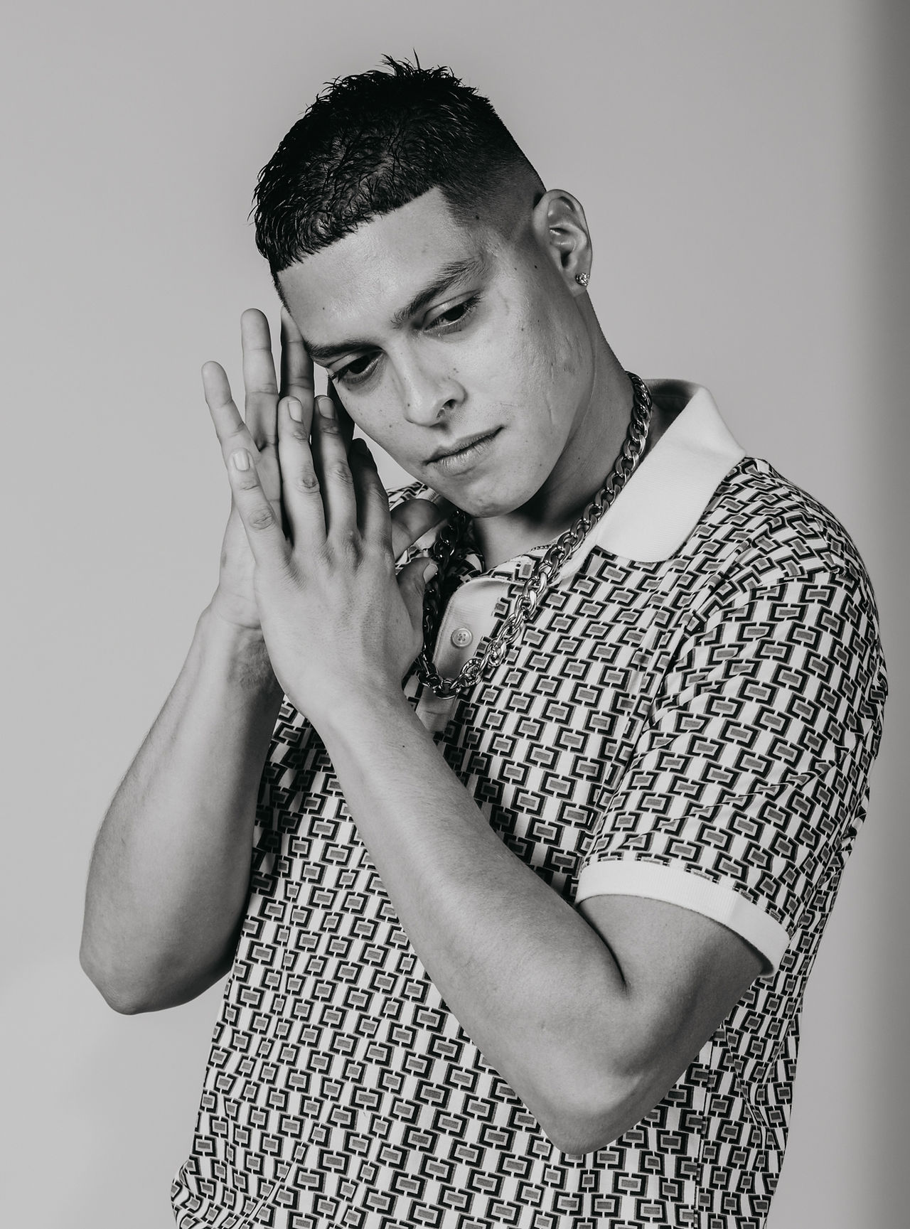 Editorial musician portrait photoshoot in Los Angeles photo studio
