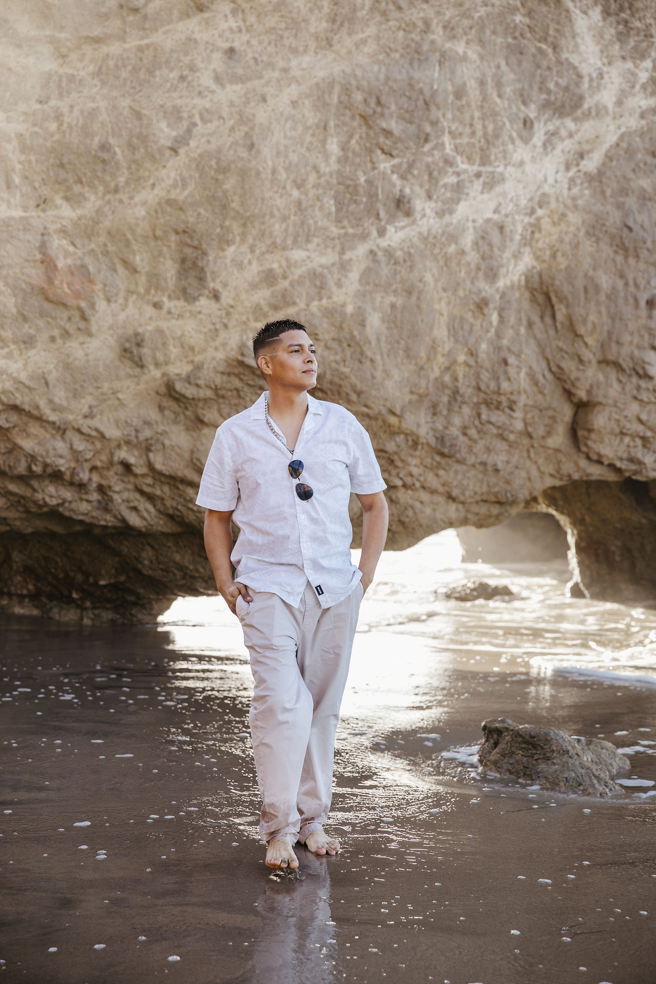 Music video still photography at El Matador Beach in Malibu California