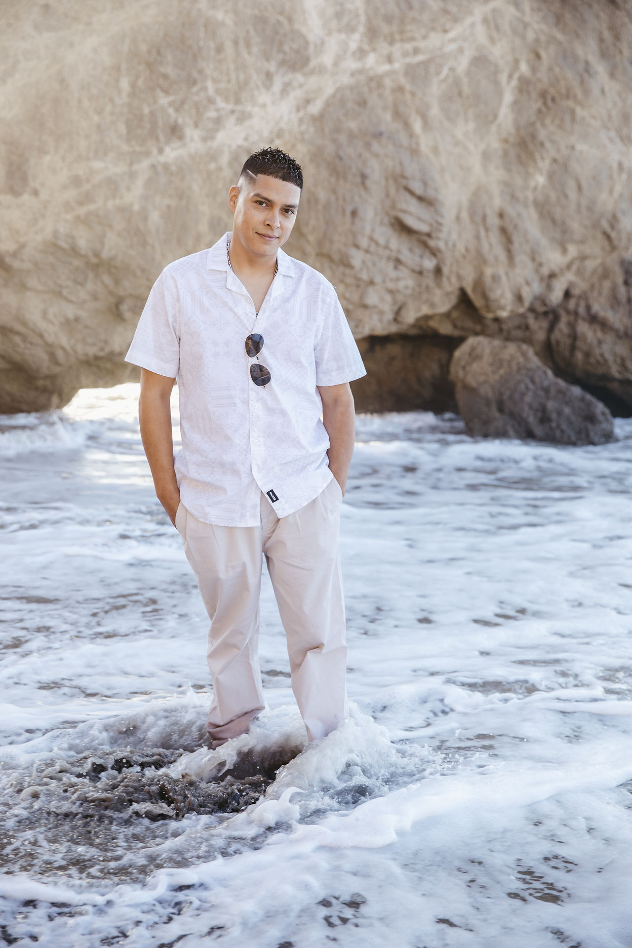 Music video still photography at El Matador Beach in Malibu California