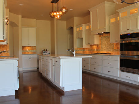 Custom kitchen cabinetry installed by Like Father Like Son Construction in Central Texas.
