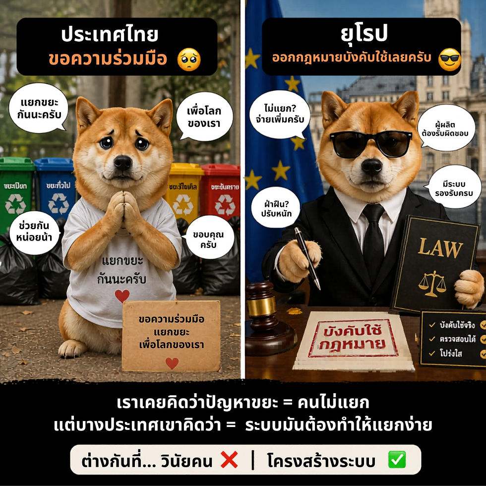 ปัญหาขยะ ไม่ได้อยู่ที่ถัง แต่มันอยู่ที่ระบบ