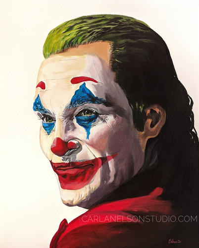 Joker Art - Joaquin Phoenix as Joker – An Original Painting by
