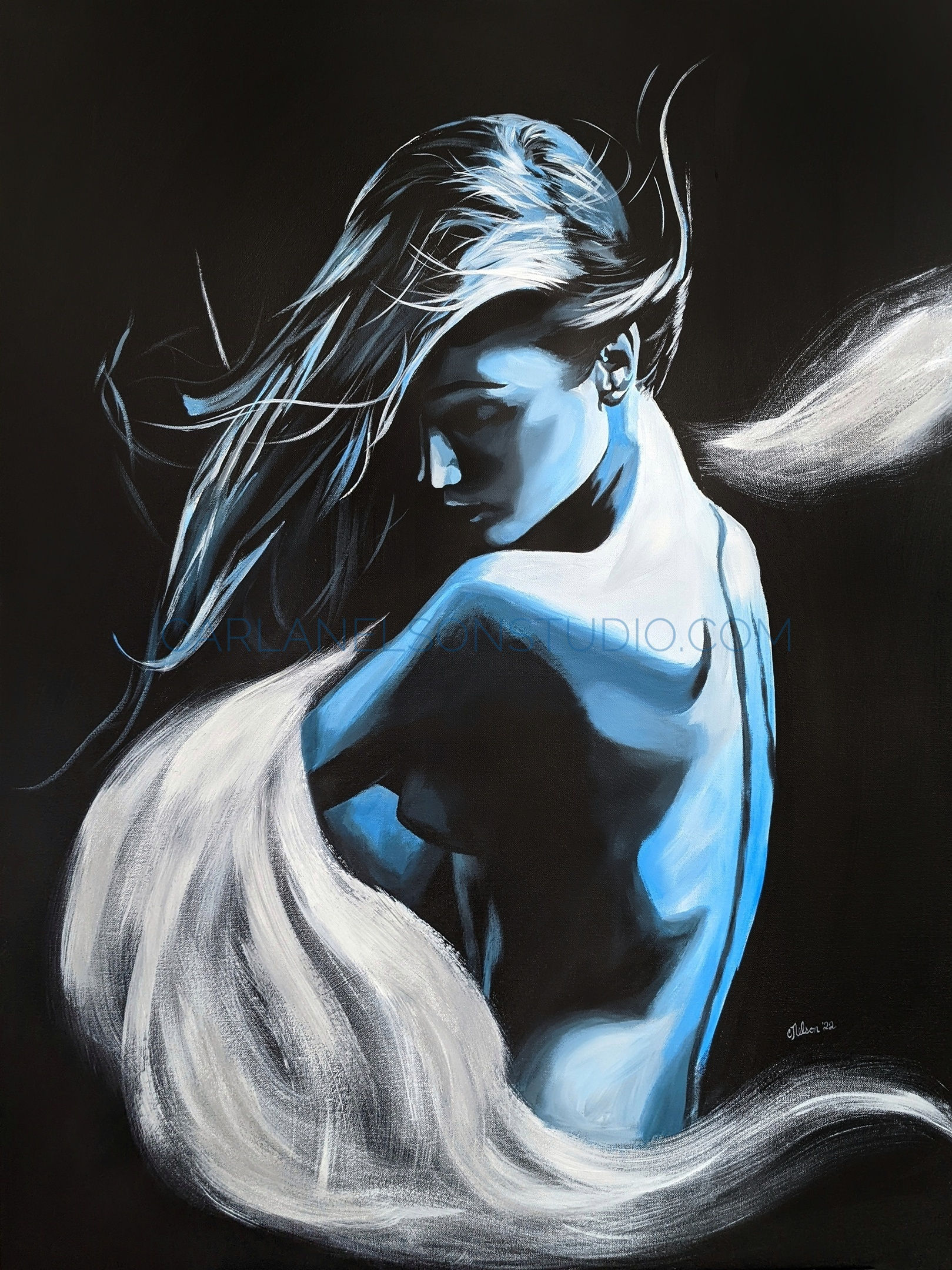 Romantic Portrait of a Woman – Original Painting – Carla Nelson Studio