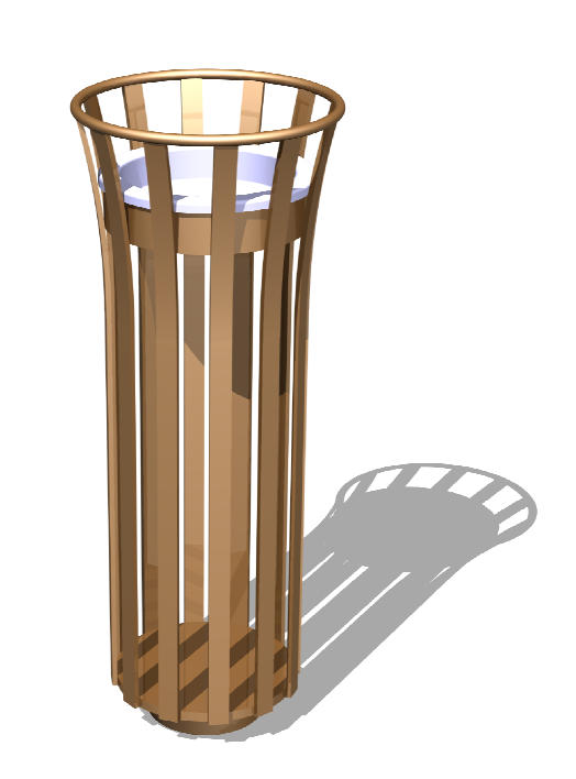 Heritage Curved Slat Ash Urn with 8" Tray - HEAU8