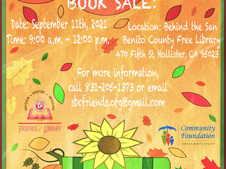 Autumn Book Sale Saturday, September 11th