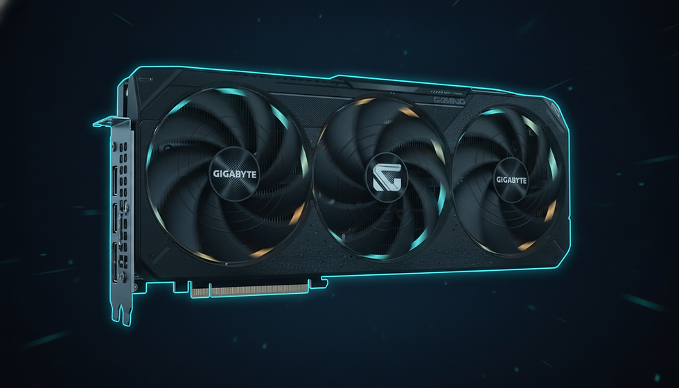 RTX 5070 Ti Gaming OC da Gigabyte, ilustrando o sensor de temperatura hotspot escondido nas placas RTX 50