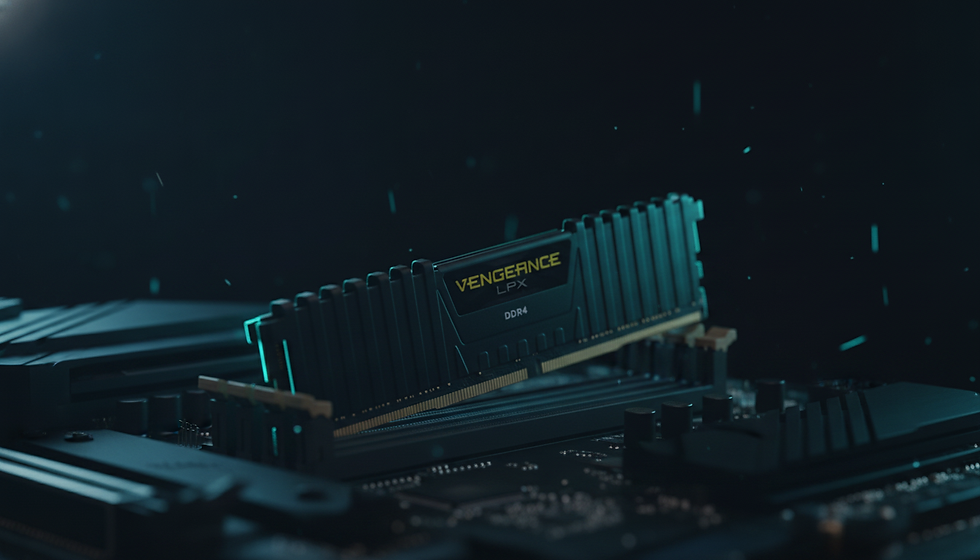 Módulo de memória RAM DDR4 instalado em placa-mãe, ilustrando o novo requisito de 16GB de RAM do Minecraft Java Edition