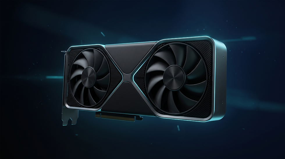RTX 5070 Ti sobre fundo escuro com luz ciana, ilustrando o comparativo de preço e desempenho contra a RTX 5070 no Brasil